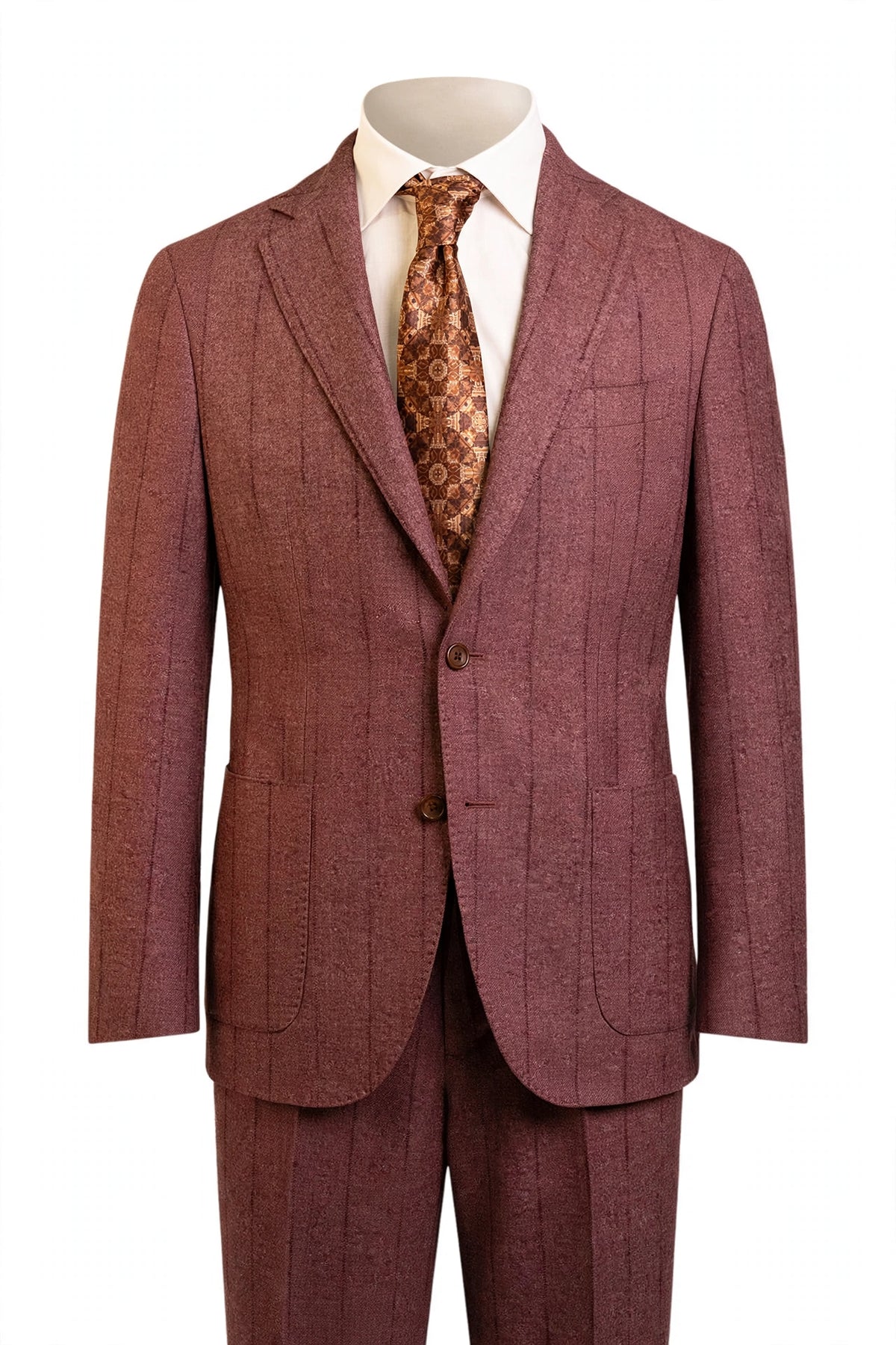 Sartorio Pinstripe Virgin Wool-Cotton-Cashmere Suit